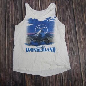 Vintage Paramount Canada's Wonderland Shirt Mens Medium Tank Top Theme Park 80s